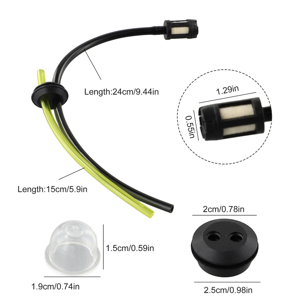 3 Pcs Fuel Hoses With Fuel Filter And Gasket Fuel Pipe Grass Trimmer Fuel Line Fuel Filter Kit Mower Fuel Line Set Qme