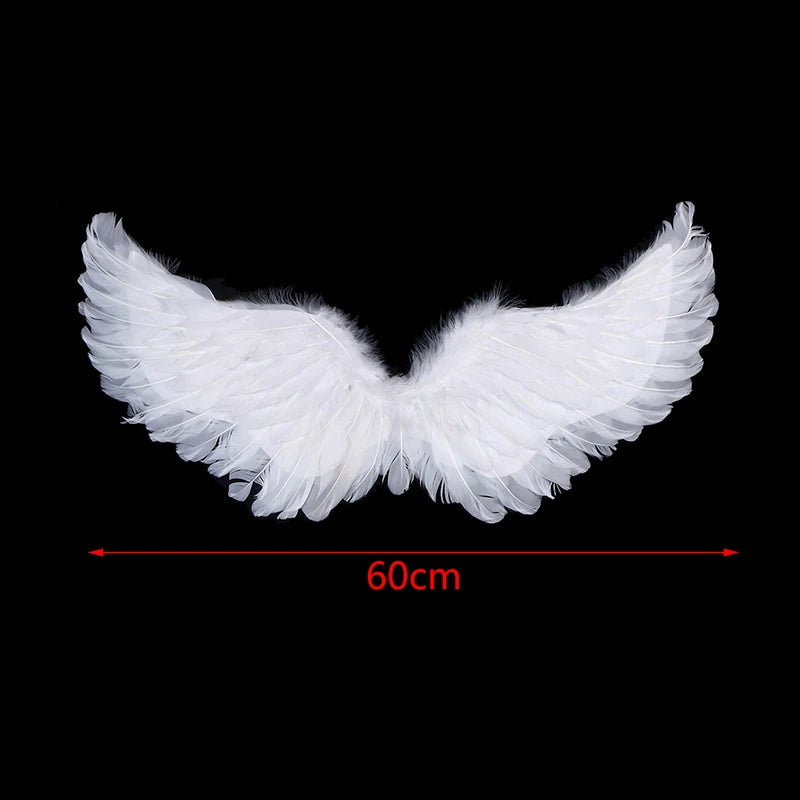 Swallow shape White Angel Wings With Elastic Straps For Kids Party Cosplay Halloween Birthday Decoration Qme 160x45cm