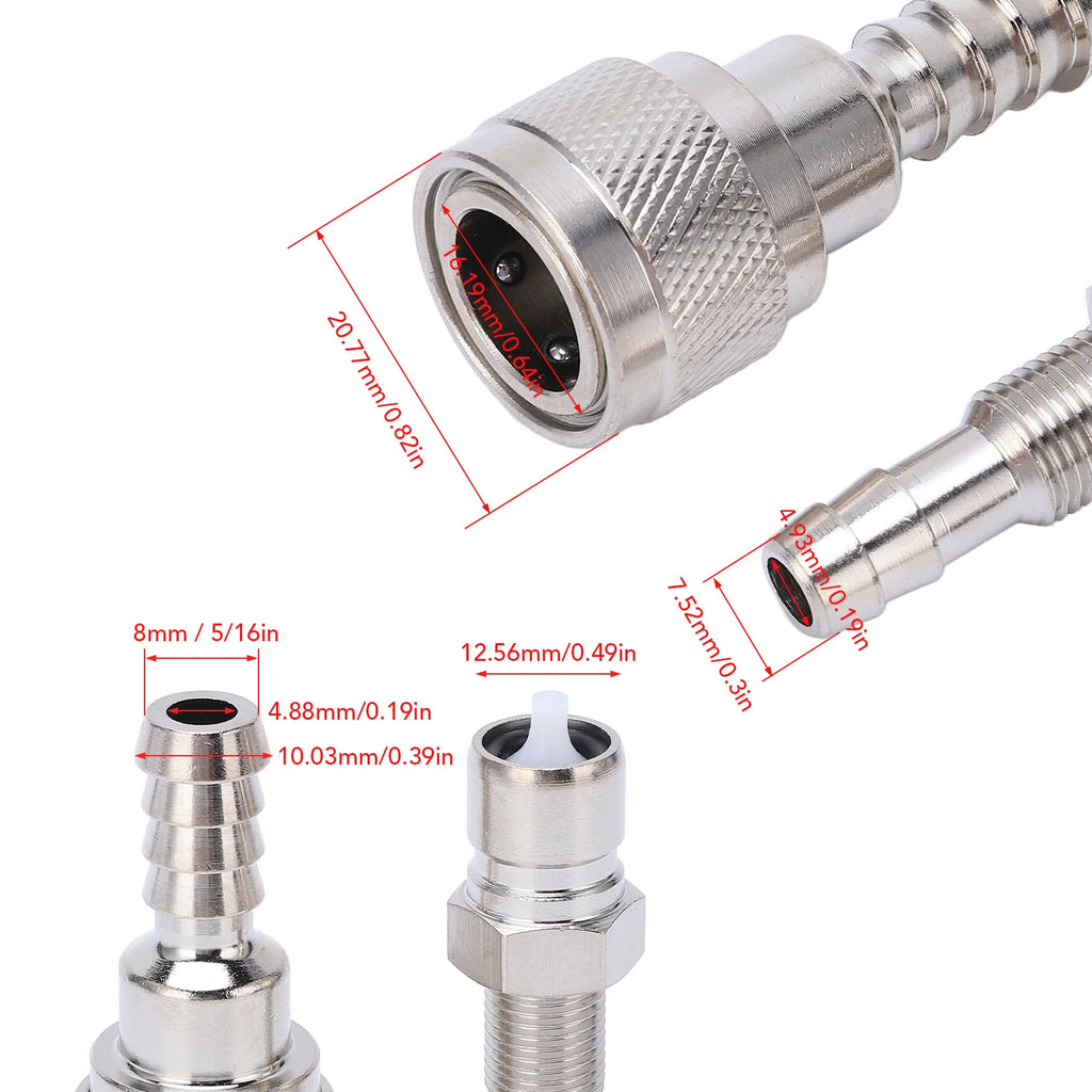 2pcs Fuel Line Connector Male Female 3B2 70250 1 for Outboard 2 4 Stroke Engine 5HP to 90HP Fuel Hose Connector Qme