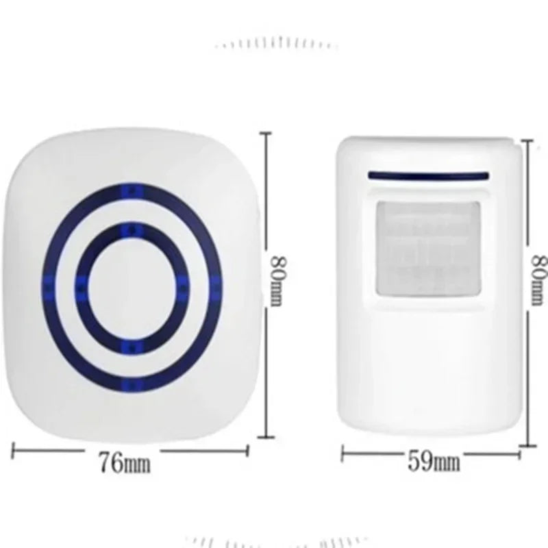 Wireless Motion Sensor Induction Waterproof Welcome Doorbell for Store and Bank, EU/US Plug Qme