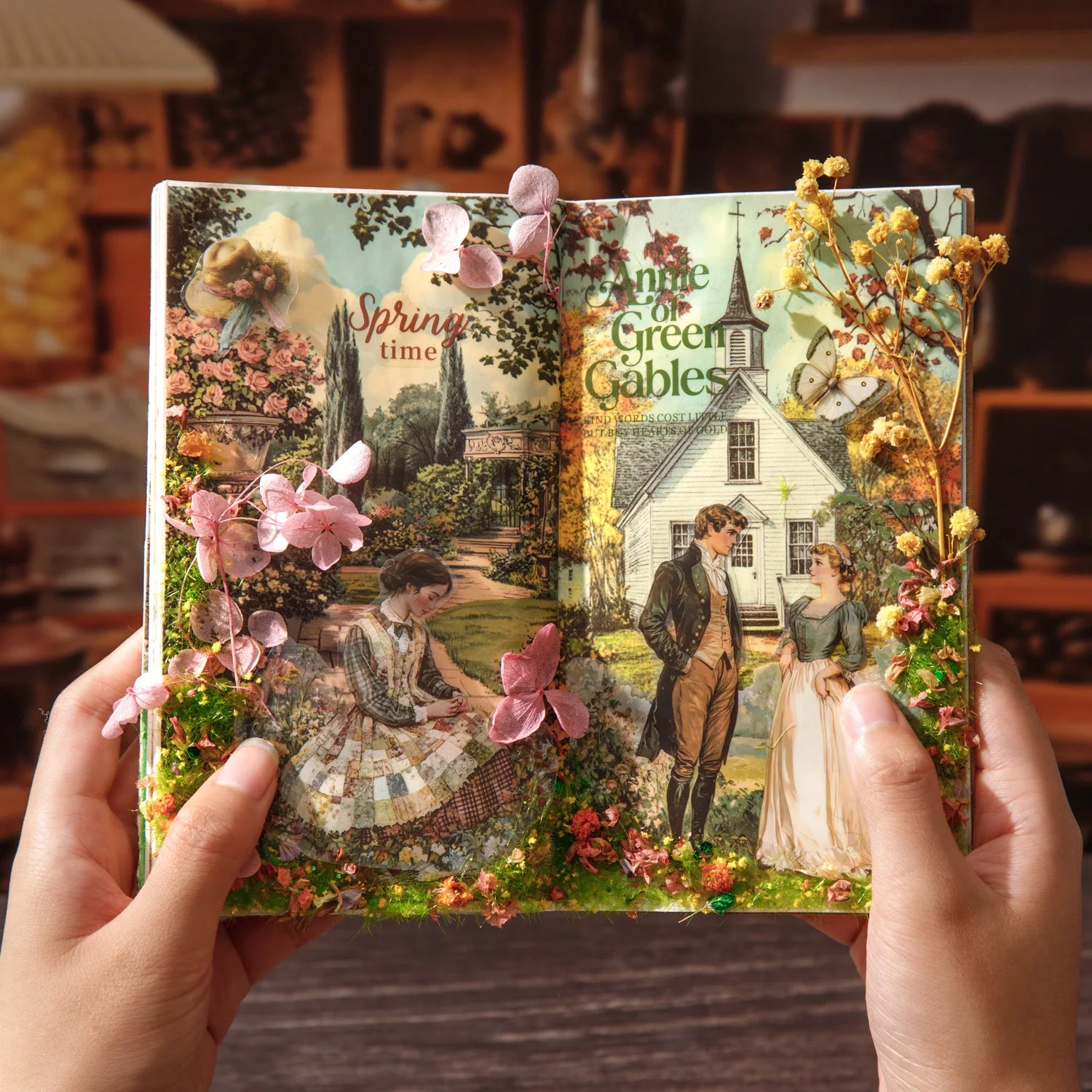 20Sheets/Pack Literary Story Theme PET Die-Cut Sticker Book for DIY Crafts, Scrapbooking, Journal, Phone Case, Laptop, Guitar Qme