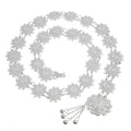 Traditional Metal Ethnic Style Belt Bell Silver Gold Belt Hollow Out Tassel Flower Metal Waist Chain Party Decoration Qme Silver