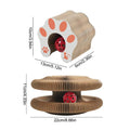 Cardboard Cat Scratcher Foldable Cat Ball Track Toy Pet Games for Hunting Simulation Mental Stimulation Exercise Training Indoor Qme as shown