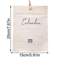 2026 Calendar Wall 12-Month Textile Planner Planning Hangable Calendar for Home Living Room Bedroom Study Homeowners School Qme white