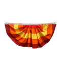 Halloween Pleated Fan-shaped Polyester Flag Hanging Banner for Indoor and Outdoor Garden Yard Decoration Scene Layout Prop Qme Orange S