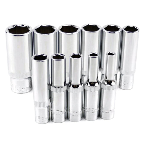 1 4-Inch Drive Metric Long Chrome Socket 6-Point Deep 4- Qme