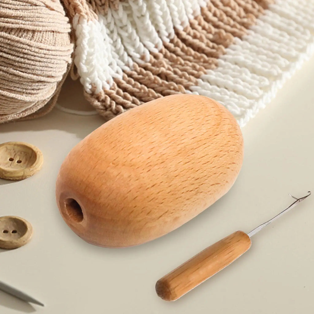Darning Kit Sturdy & Smooth Wooden Darning Egg for Socks Wood Darning Supplies for Socks Clothes Sewing DIY Handicraft Darning Qme