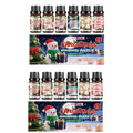 Christmas Aromatherapy Essential Oil Set Long Lasting Fragrance 6 Holiday Scents Festive Scents & Relaxing Atmosphere 6x10ml Qme 2 Sets 6x10ml