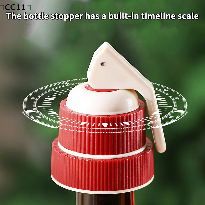 Wine Stopper Vacuum Red Spirits Reusable Universal Bottle Timer CC11 Qme