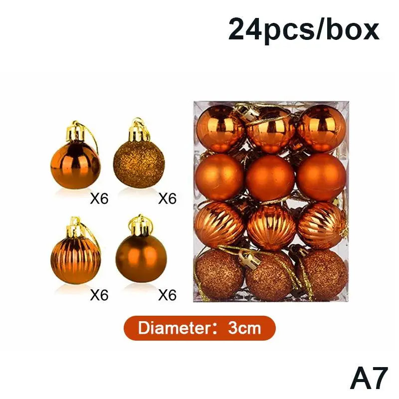 Waterproof Christmas Balls Fadeless Xmas Tree Hanging Ornaments Qme A7