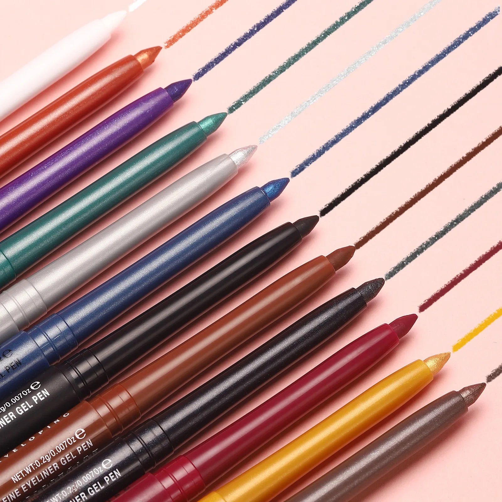 Matte Glitter Gel Eyeliner Pencil Smooth Waterproof Blue Brown Eyeliner Fast Dry Matte Concealer Pen Long Lasting Eyes Makeup Qme