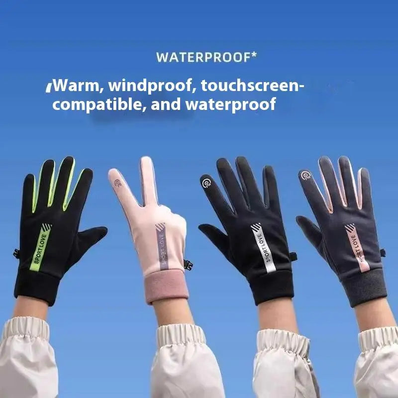 1Pair Touchscreen Finger Winter Gloves Men Women-waterproof Thermal Qme