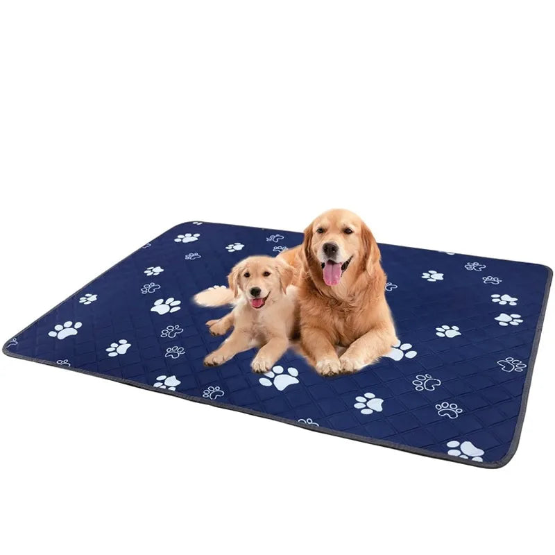 1 piece of reusable pet training mat for dogs, suitable for beddings, boxes, wiping, floors, fences, sofas, and cars Qme Blue bone