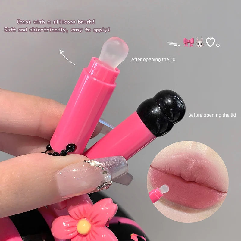 Gege Bear Dual Effect Velvet Matte Glossy Pendant Lip Glaze Hydrating Qme