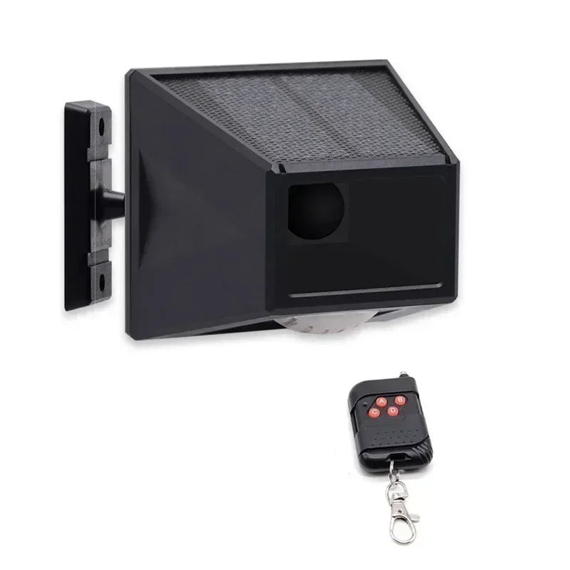 Solar Motion Sensor Alarm Lamp Remote Control Anti-animal Driver Professional Alarm Anti-theft Explosion Flash Alarm Siren Qme