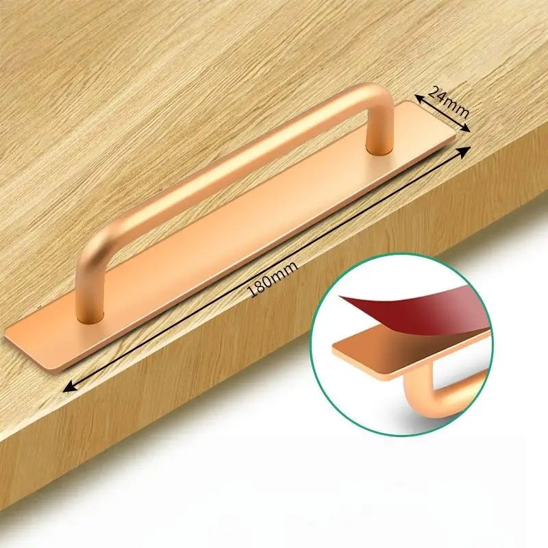 Drawer Handle Aluminum Self Adhesive Handles Easy Installation Doors Windows No Drilling Window Door Handle Modern Minimalist Qme A4