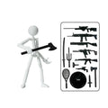 Multi-jointed Multi Joint Stickman Toy Movable 3D Printing Printed Qme White