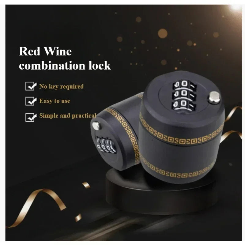 Combination Lock For Wine Liquor Bottle Wine Bottle Top Stopper Bottle Password Code Lock For Bottle Between 26mm To 28mm Qme