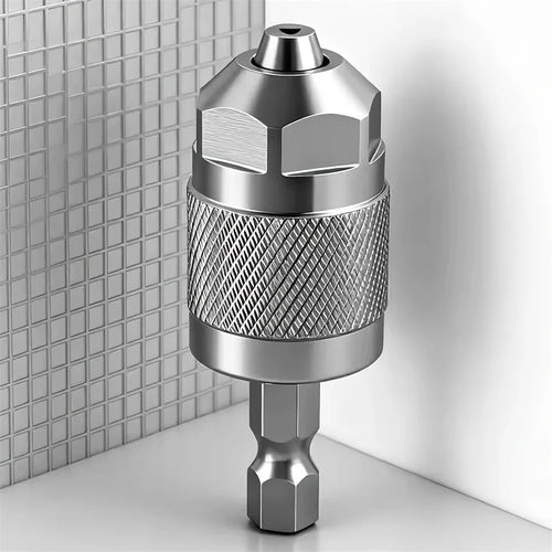 1pc 1.5~6.5mm Mini Keyless Drill Chuck, Quick-Change Drill Chuck, Professional Hex Handle Three-Jaw Metal Chuck Adapter Fixture Qme