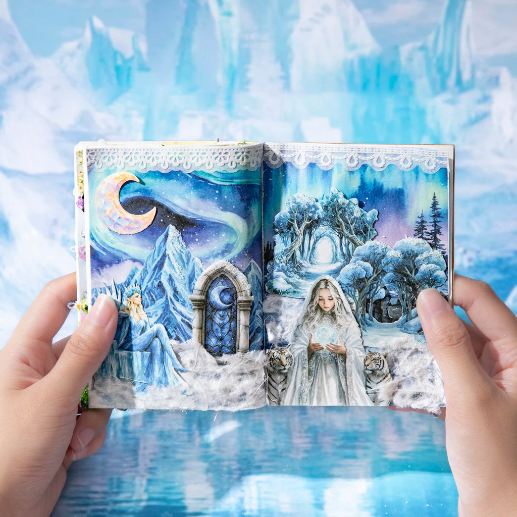 25 Sheets Magical Winter Theme Landscape Scenery Stickers for DIY Craft Scrapbook Guitar Phone Case Notebook Decoration Qme