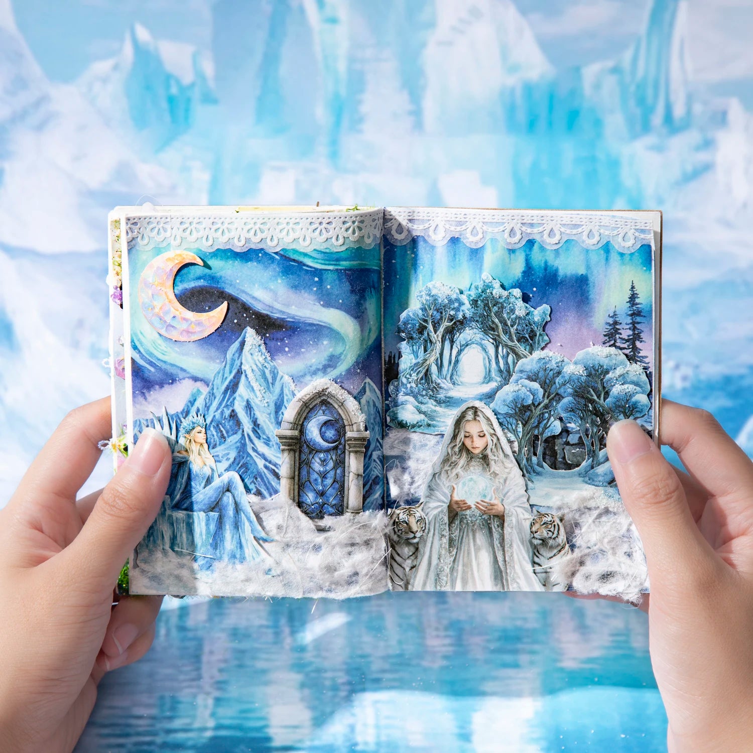 25 Sheets Magical Winter Theme Landscape Scenery Stickers for DIY Craft Scrapbook Guitar Phone Case Notebook Decoration Qme