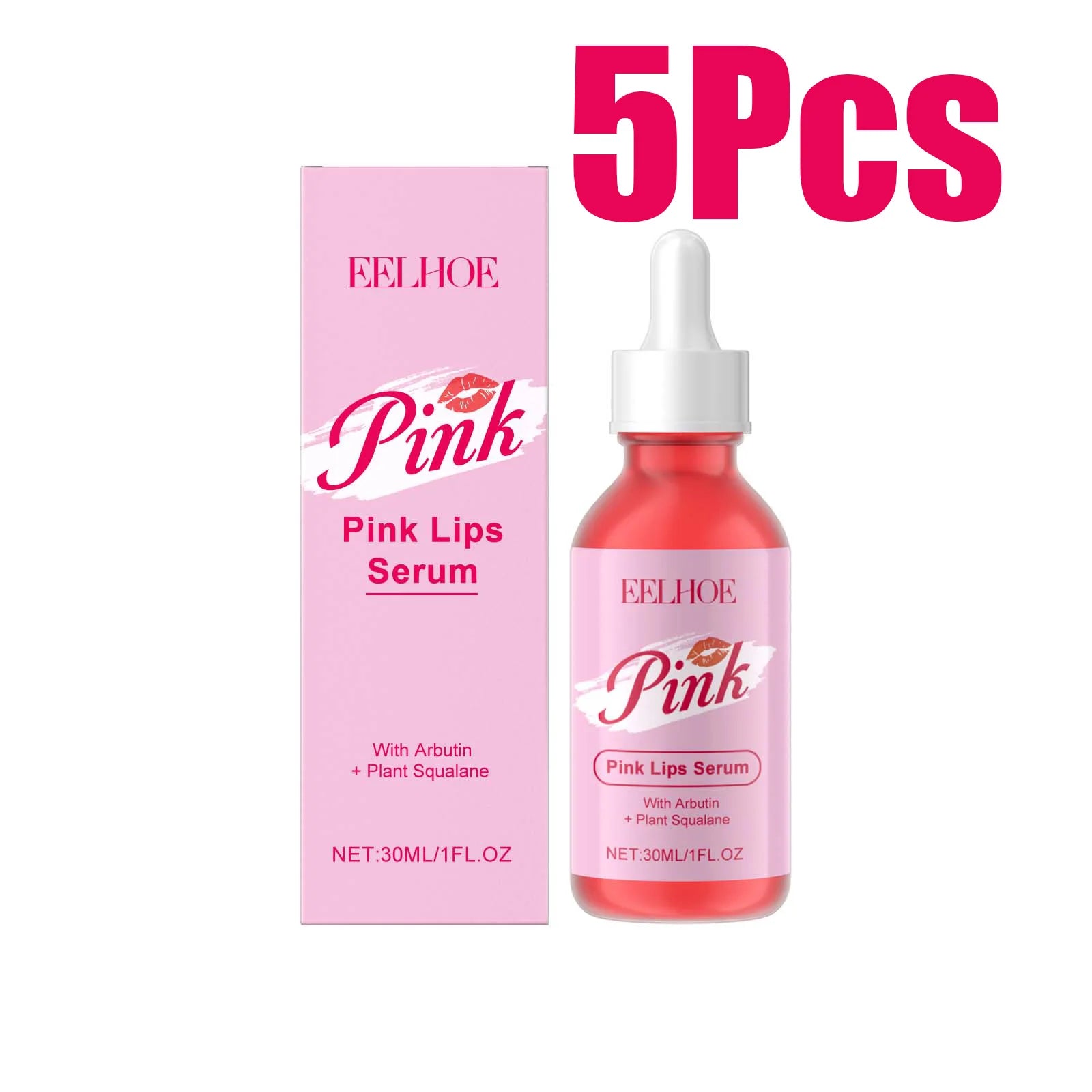 Pink Lip Serum Lip Plumping Essential Oil Lightening Dark Lip Remove Dead Skin Lip Lines Brighten Moisturizer Lip Balm Essence Qme 150ml Boxed