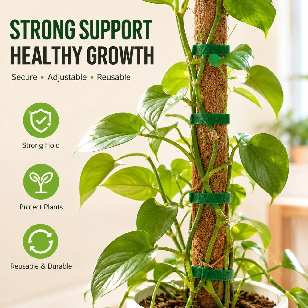 50/100Pcs Adjustable Hook Loop Plant Ties Anti Slip Reusable Soft Straps For Garden Flower Vine Fixed Binding Arrangement Qme