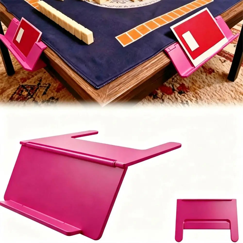 Mahjong Card Holder Table Space-saving Board Games Under Mat Slide Qme Rose pink