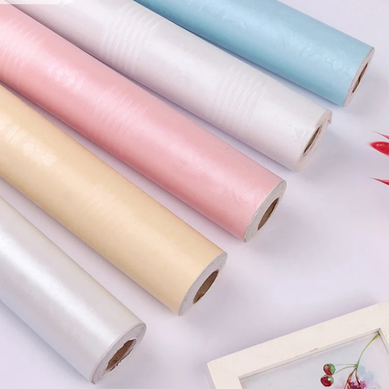 3D Solid Vinyl Self-adhesive Wallpaper Walls Rolls Contact Paper Qme