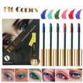 6 Color/Set Colored Mascara Cream Blue Green Lasting Waterproof Mascara Curling Eyelashes Thick Curl 3D Non-smudding Mascara Qme Red