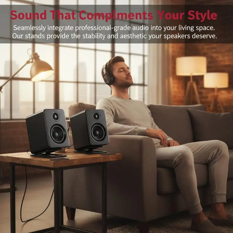 Enhance Spatial Sound Effects Shock Absorption Desktop Speaker Stand Qme