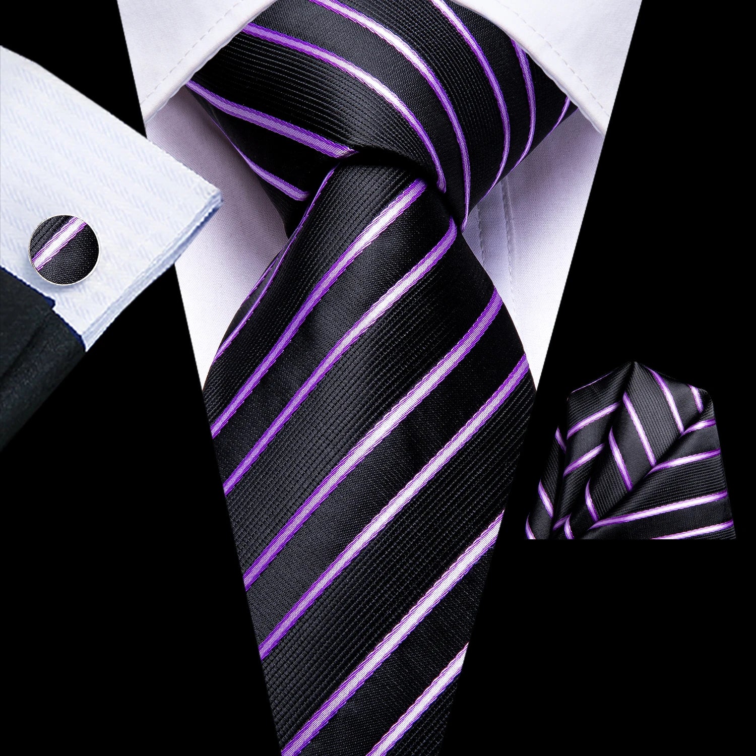 Hi-Tie Extra Long 170cm Pink Floral Men's Elegant Tie Handkerchief Cufflinks Set Wedding Party Accessories Gift for Men Gravats Qme 4028