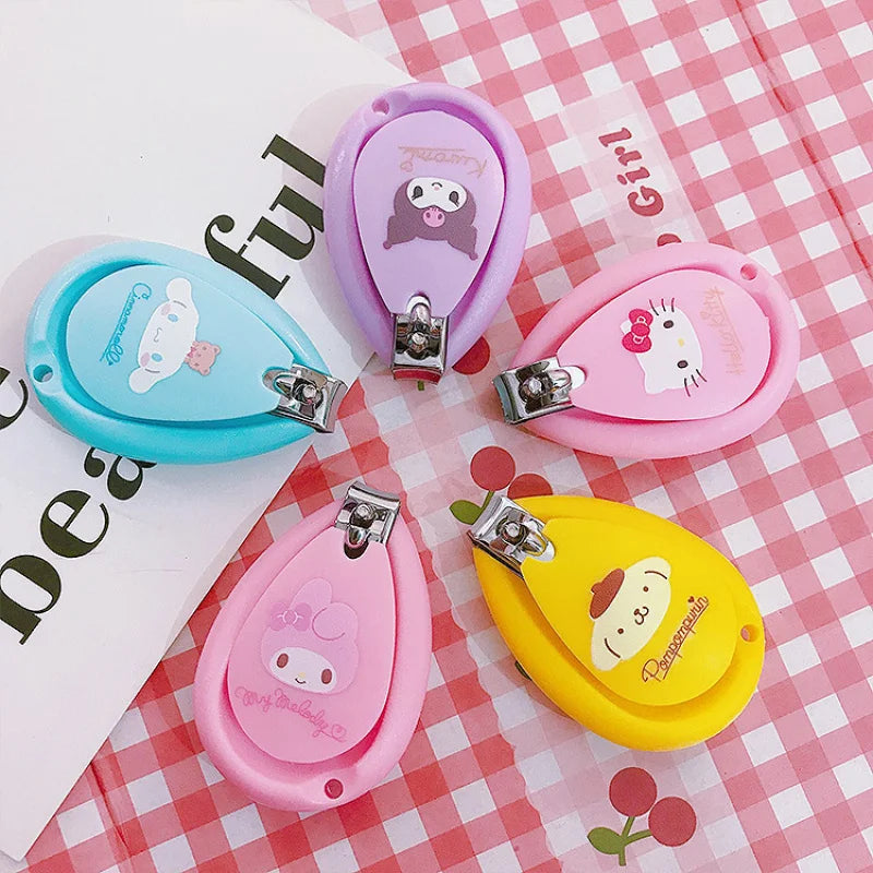 Hello Kitty Kuromi Nail Clippers Foldable Nail Clippers for Home Use Cute Nail Clippers for Students Qme