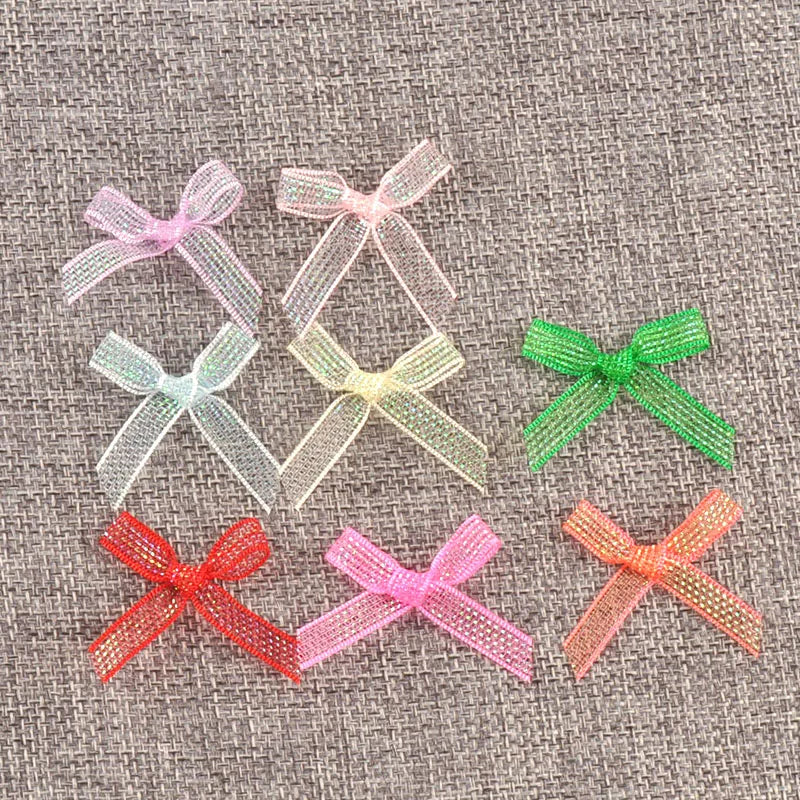 30pcs 2.4-4.5cm bowknot Shape Christmas Style Appliques For DIY Clothing Hat Home Decorative Accessories Holiday Supplies Qme 8-3.7x2.9cm
