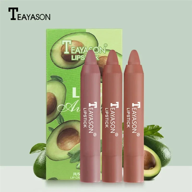 3pcs/set Velvet Matte Lipsticks Set Long Lasting Waterproof Sexy Red Nude Lip Stick Tint Pen Natural Makeup Beauty Cosmetic Qme
