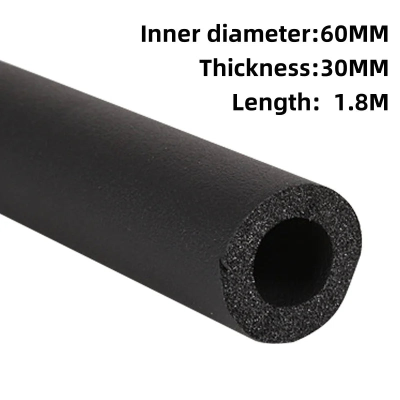 1.8m Rubber Insulation Pipe B1 Grade Thickened Solar Water Heater Water Pipe Flame Retardant and Antifreeze Insulation Sleeve Qme 60x30mm