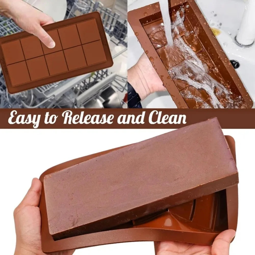 Chocolate Bar Molds Silicone Bars Break Apart Wax Melt Mould Easy Qme