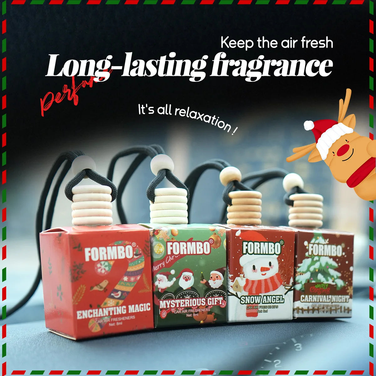 Christmas Car Perfume Fragrance Lasting Odor Removing Snowman Qme