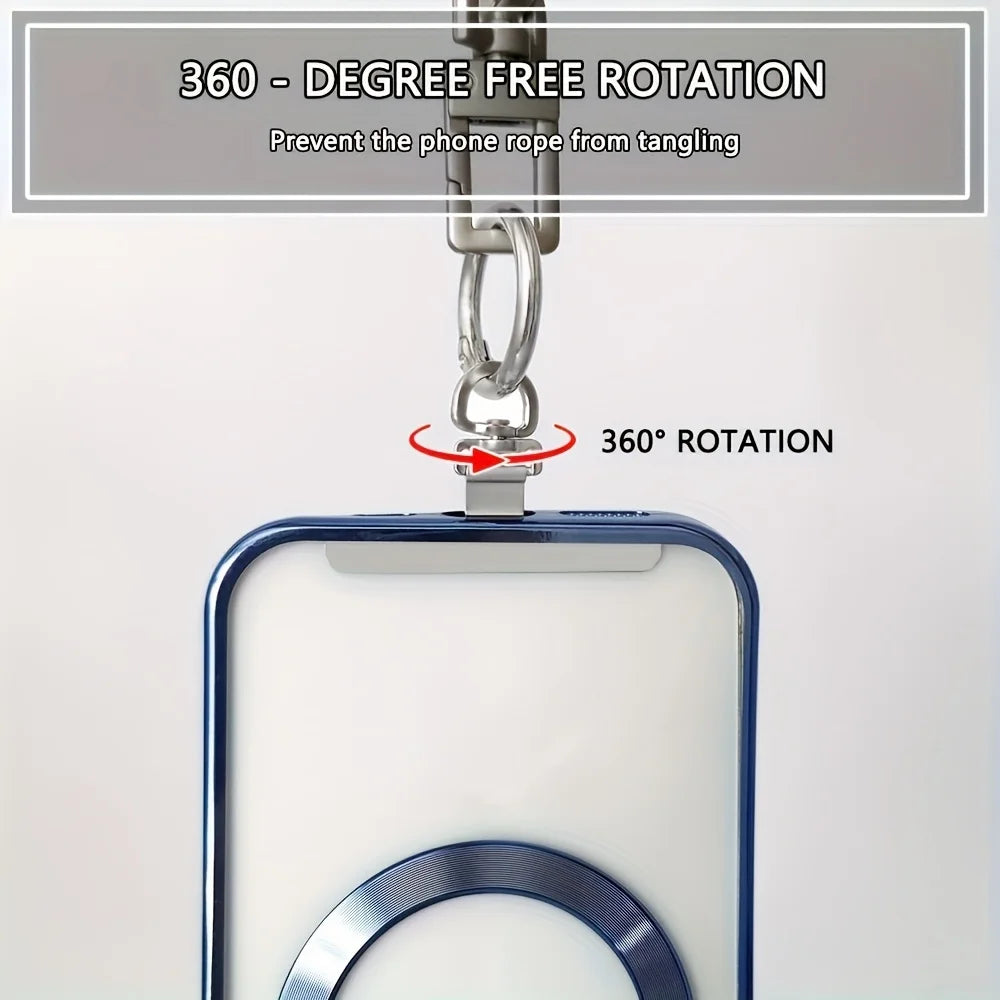 A Rotatable Metal Clip, A Mobile Phone Fixing Gasket, Which Can Be Connected To Mobile Phone Lanyard Decorations. Qme