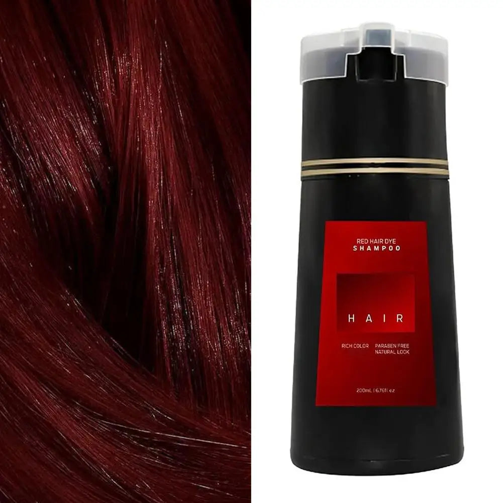 1 2 Black Hair Dye Shampoo Nova Instant Coloring Gray Long Lasting Qme 1pc-red
