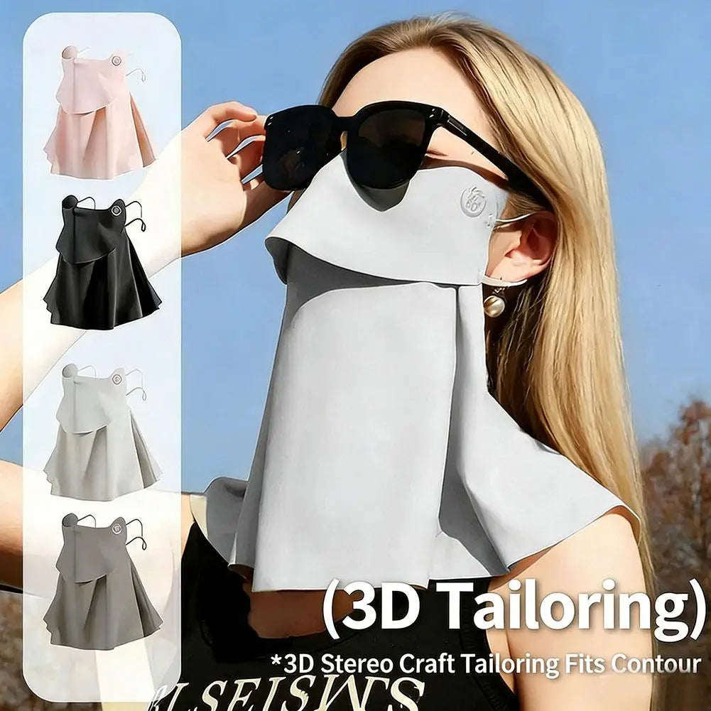 UV Protection Face Cover Neck Gaiter Scarf Women Men Summer Outdoor Qme