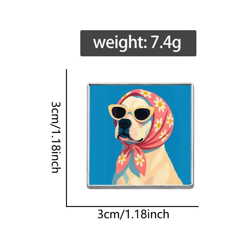 Cute Cartoon Labrador Dog Enamel Pin Lovely Pet Puppy Metal Brooch For Backpack Clothes Decor Collection Creative Holiday Gifts Qme