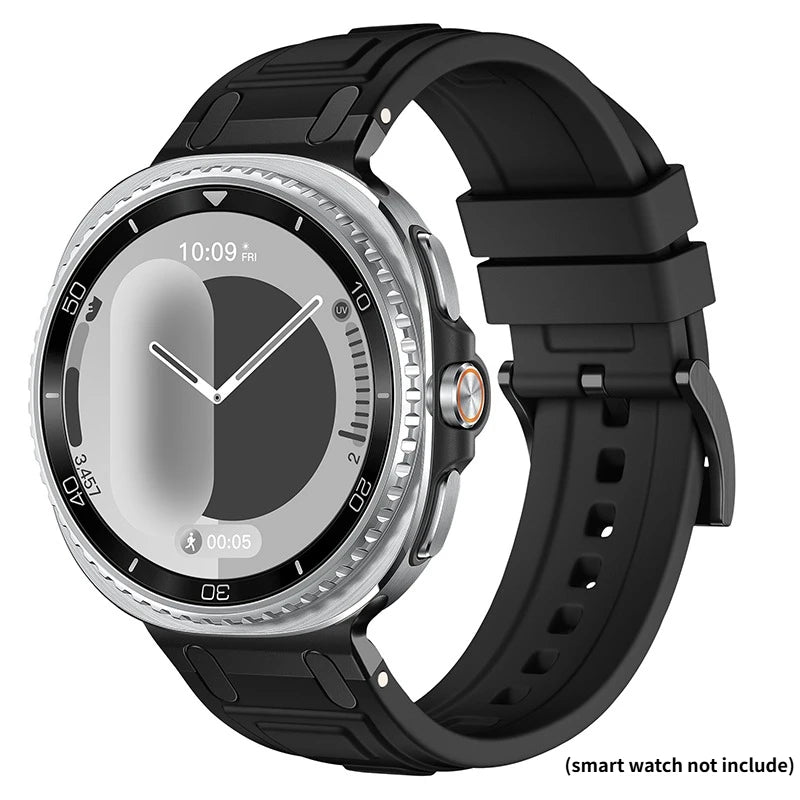 Strap for Samsung Galaxy Watch Watch 9/8 40mm 44mm Sports Silicone Bracelet for Samsung Galaxy Watch 8 Classic 46mm Band Correa Qme Black Galaxy 9 8 40mm