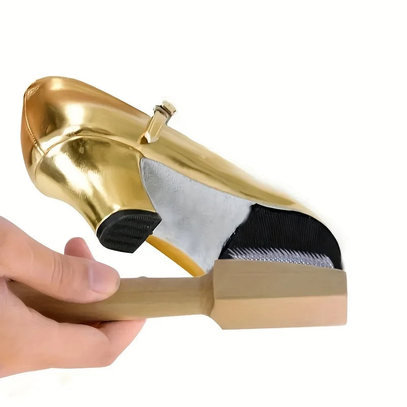 Shoe Brush, Ballet Dance Shoe Wire Brush PU Protector Wood Handle Ballroom Soles Latin Dance Shoe Brushes Qme