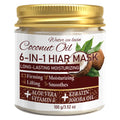 6-in-1 Coconut Hair Mask with Keratin & Jojoba Oil, Moisturizing & Smooth Hair Care Qme Nourishing