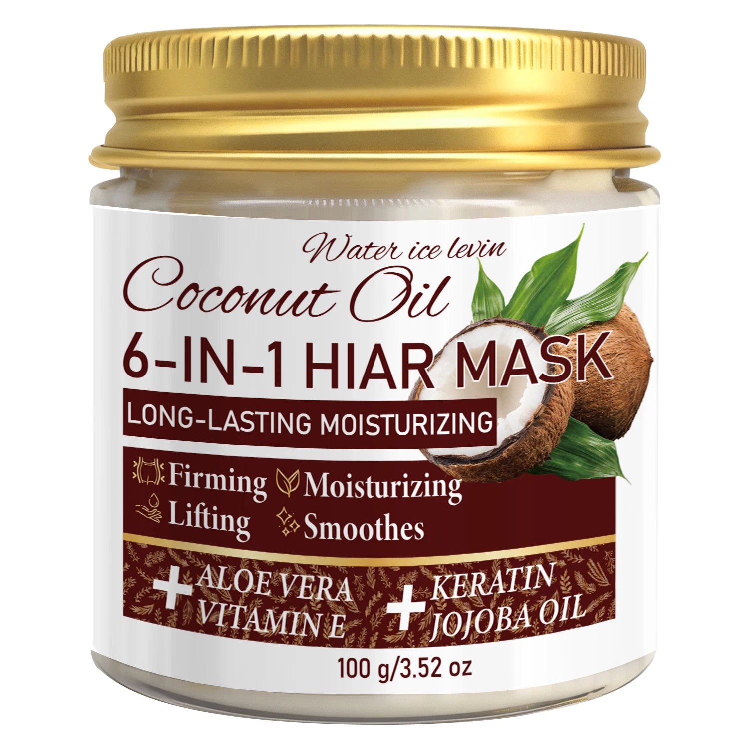 6-in-1 Coconut Hair Mask with Keratin & Jojoba Oil, Moisturizing & Smooth Hair Care Qme Nourishing