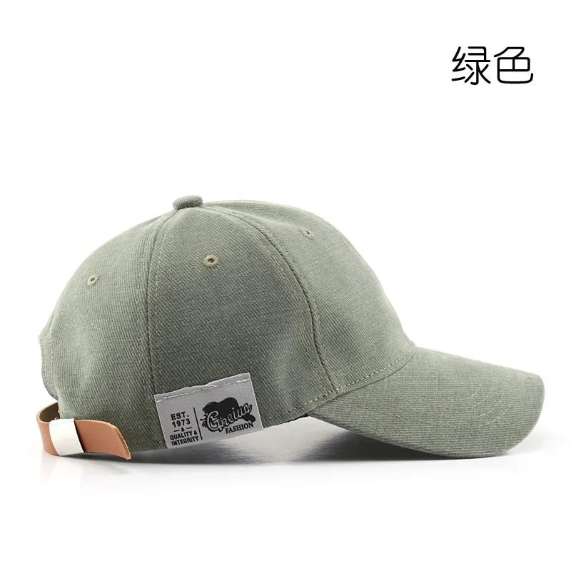 Summer Baseball Cap for Men Women Korean Streetwear Sun Hat Leather Buckle Hip Hop Snapback Caps Outdoor Trucker Hat Unisex Qme Green