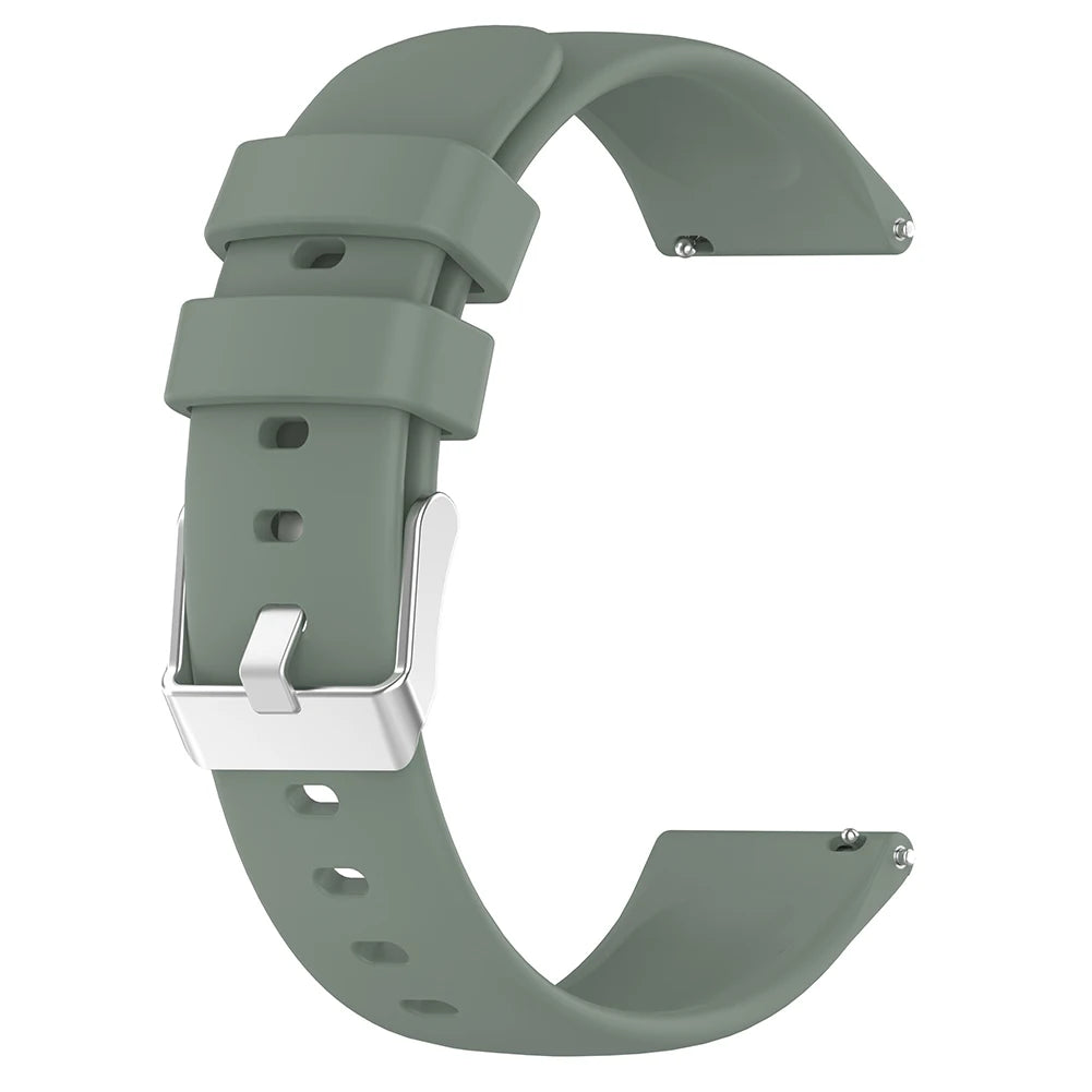 20mm Silicone Strap for Huami Amazfit GTS 4/2 Mini GTS 3 2e Smart Watch Band for Amazfit Bip 3 Pro/Bip 3/ Bip U/Bip Lite Qme Olive Green