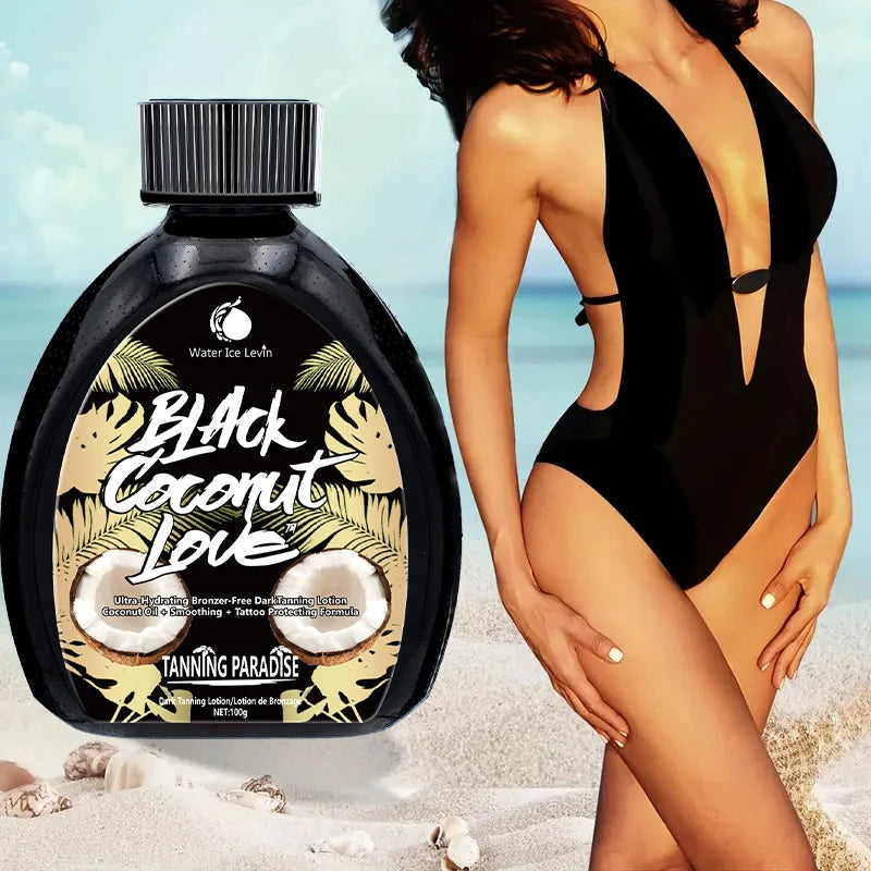 Tanning Lotion - Rich in Ceramide, Glycerin, Mineral Oils, and Collagen, It Moisturizes the Skin and Allows You to Achieve a Coppery and Deep Brown Color Qme