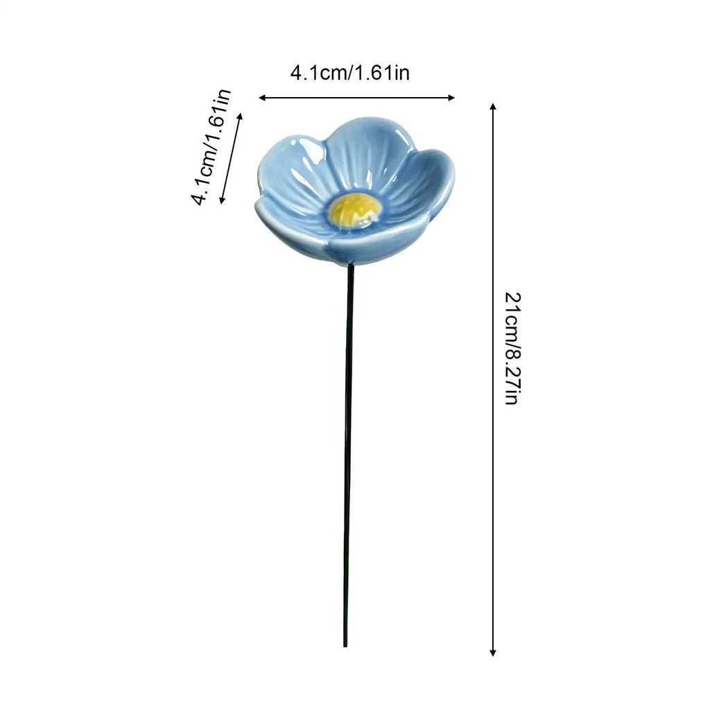 Creative Portable Bee Water Feeder Resin Flower Drinking Fountain Holder Bee Watering Station Bird Bath Stand Household Qme